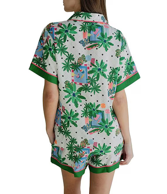 Swim Club Pajama Shorts Set