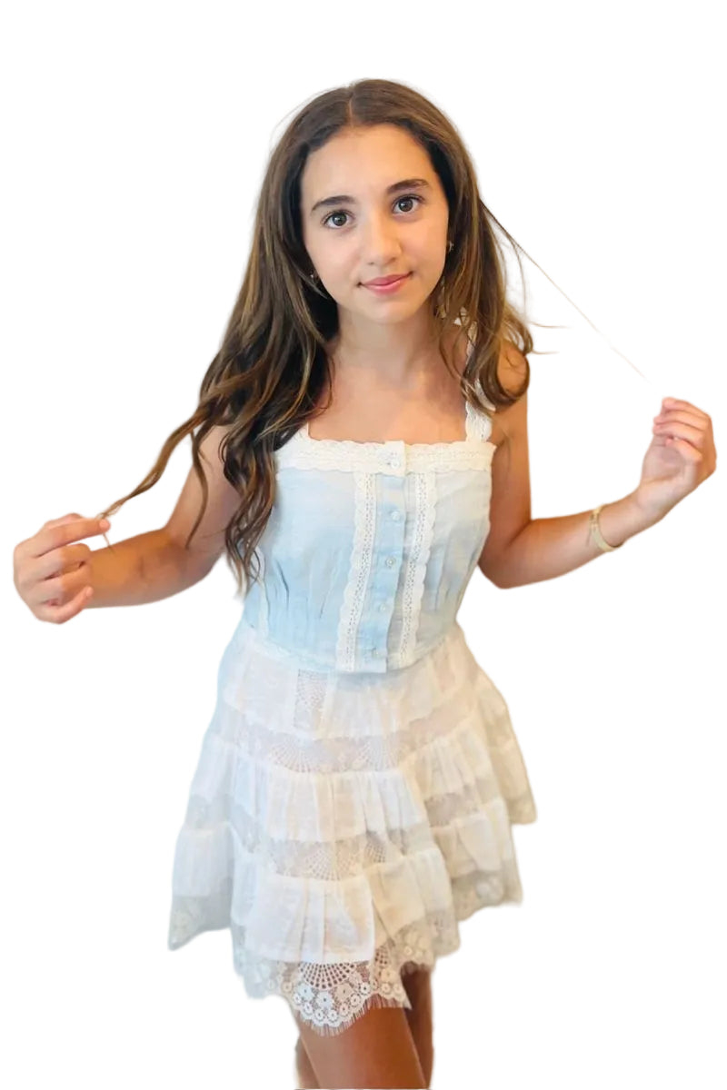 Girls Skylar Heart Tank Top