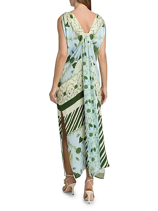 Hand Knotted Drape Gown
