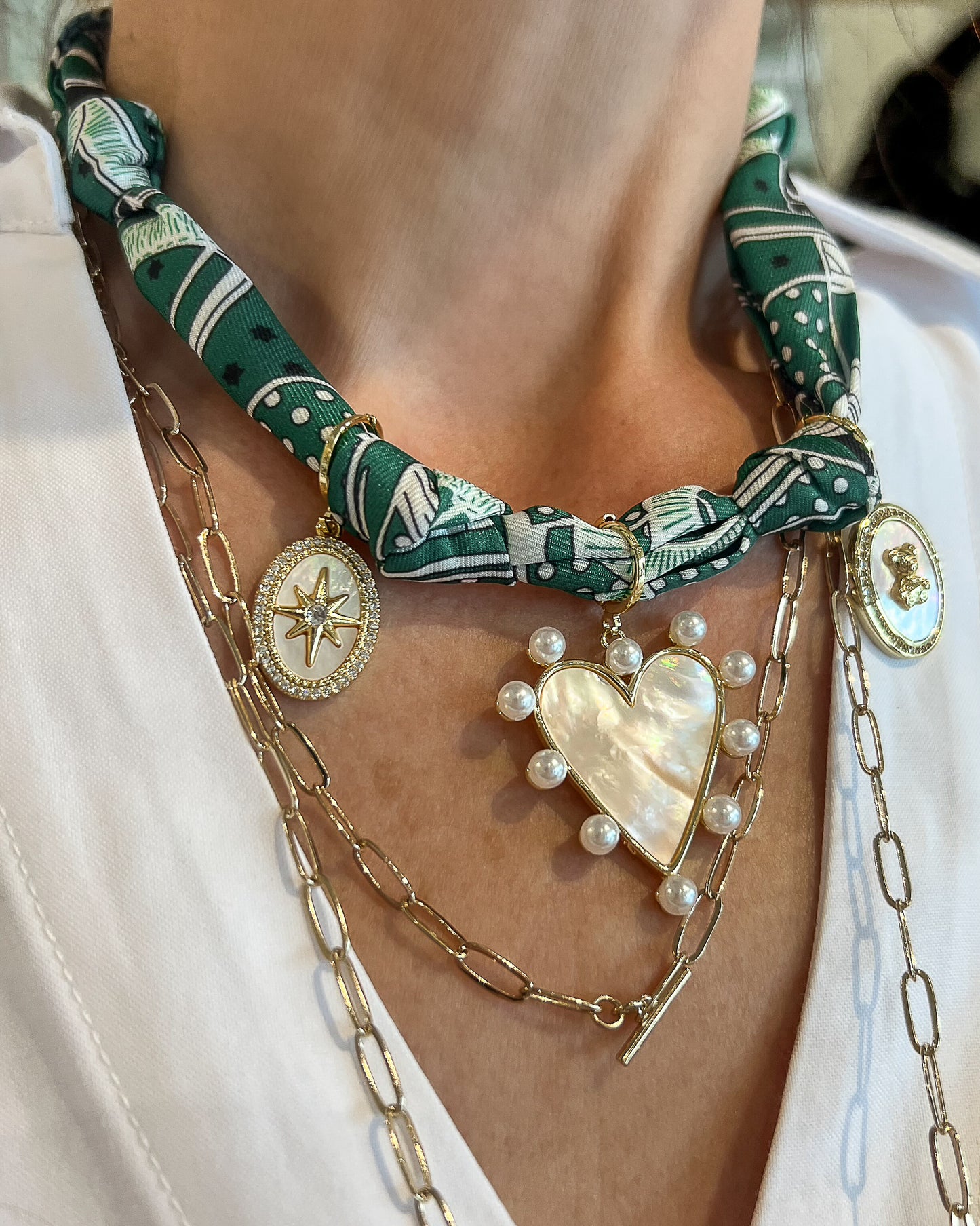 Charm Scarf Necklace