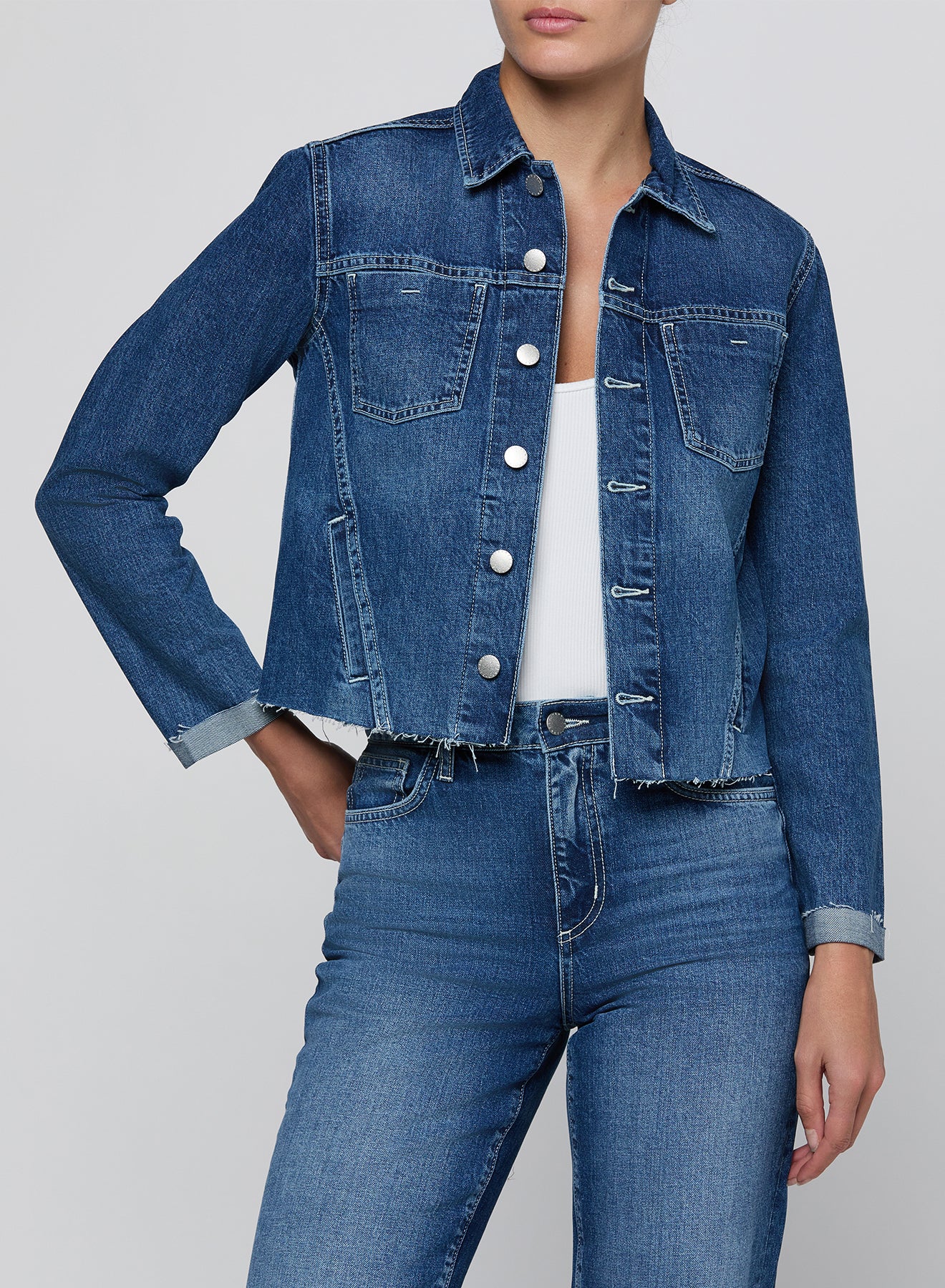 Janelle Slim Raw Jacket