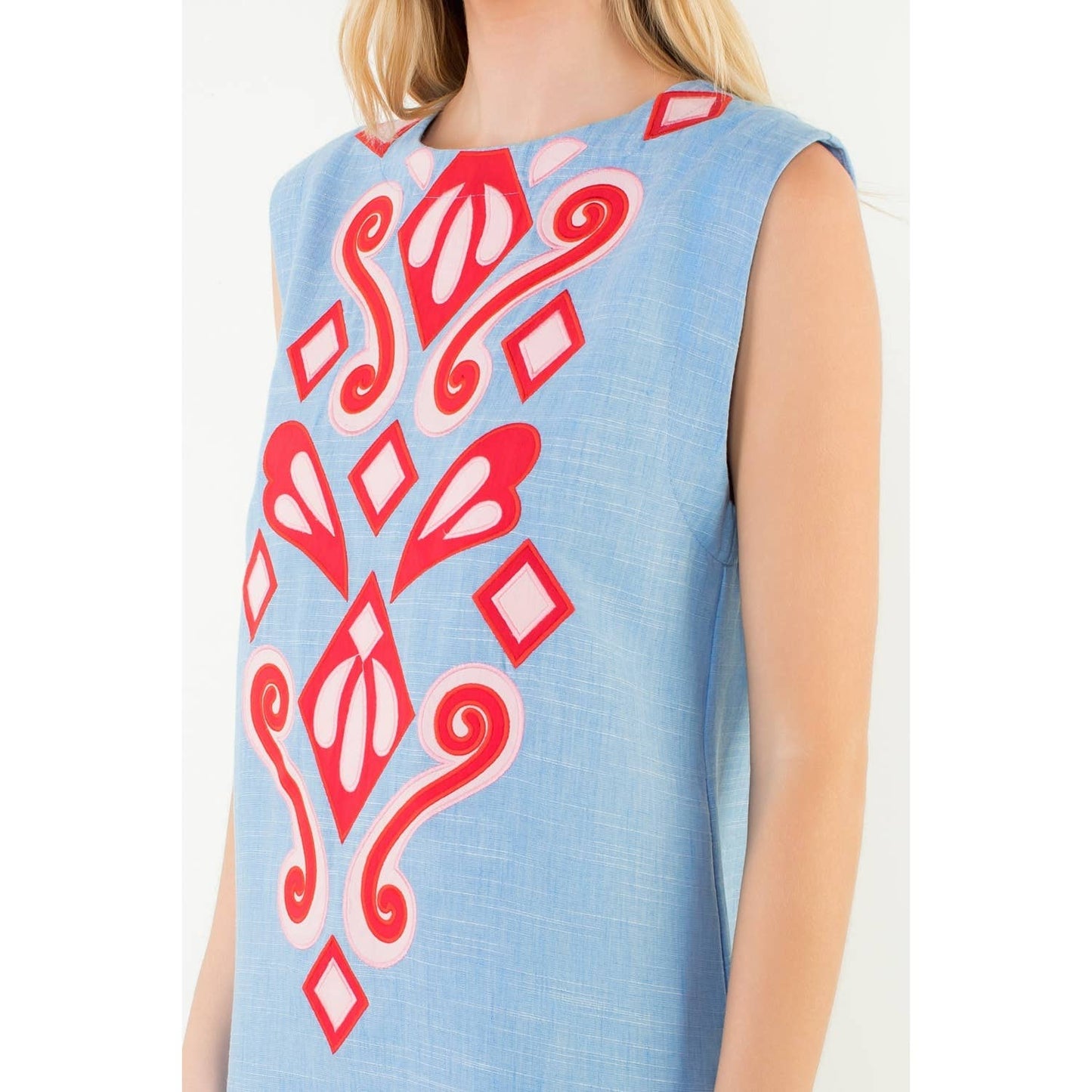 Allie Sleeveless Embroidery Detail Dress