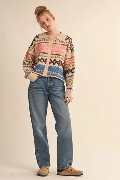 Fair Isle Sweater Cardigan