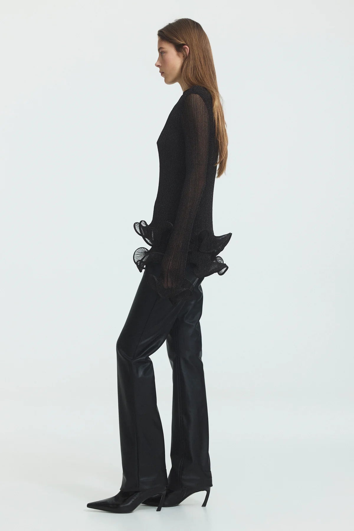 Agata Ruffle Knit Top