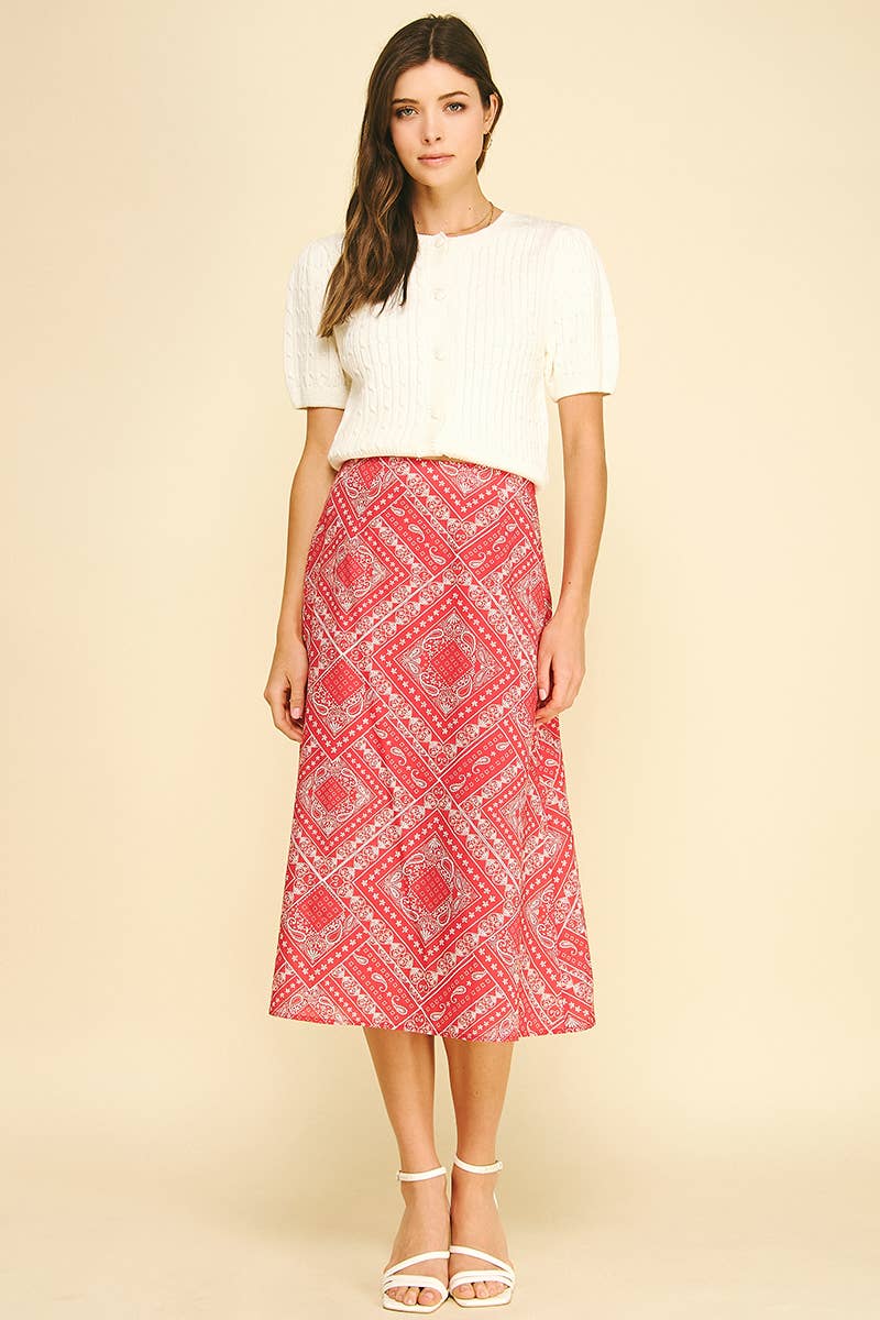 Aubrey Bandana Print Blouse