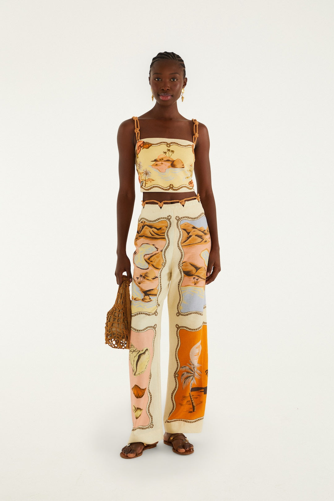 Rio Souvenir Mixed Scarf Pants