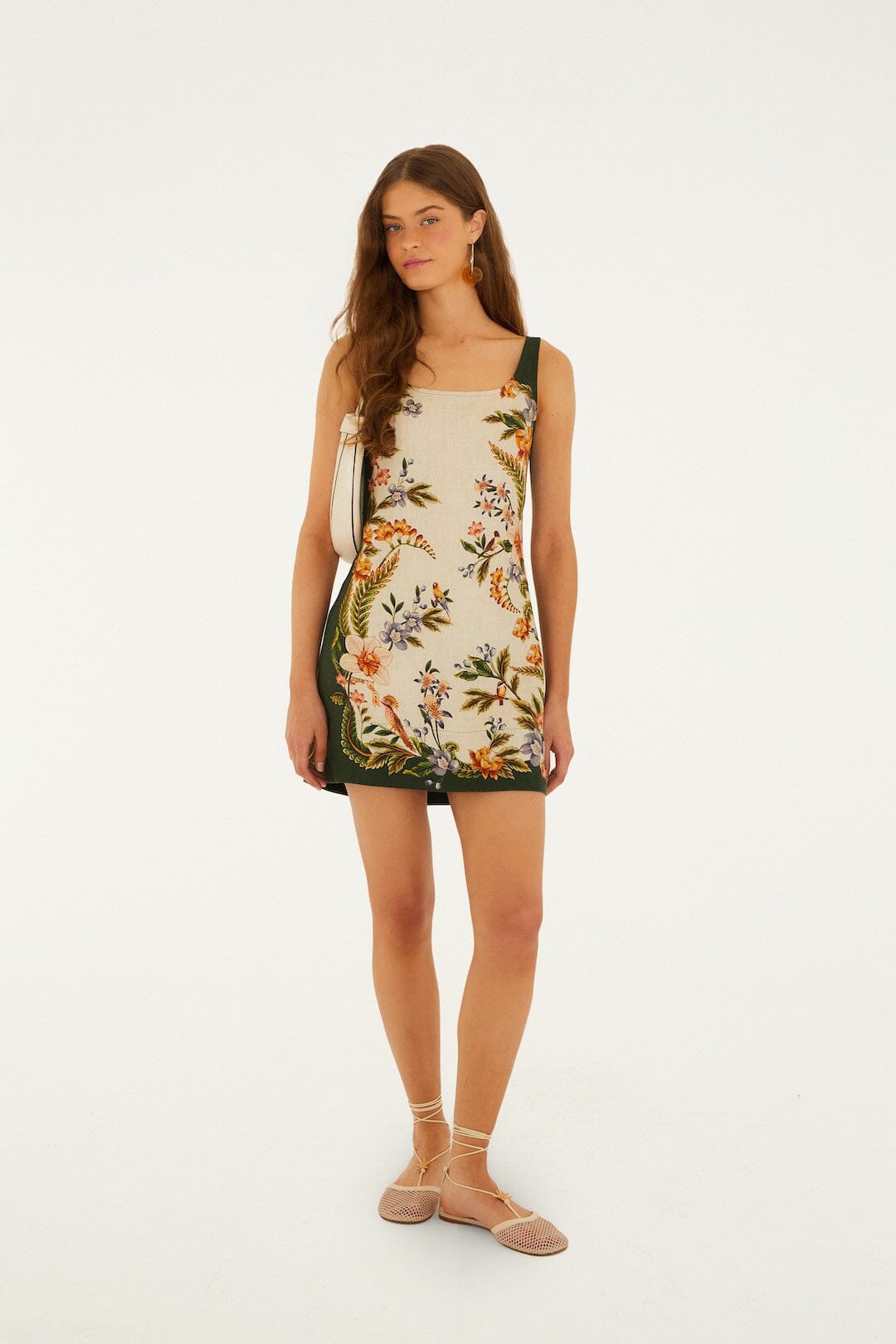Nature Square Neck Mini Dress