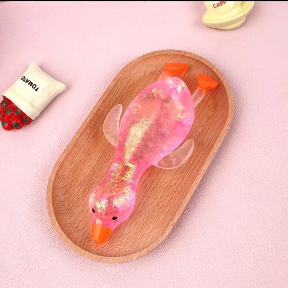 Glitter Duck Squishy Squeeze Toy