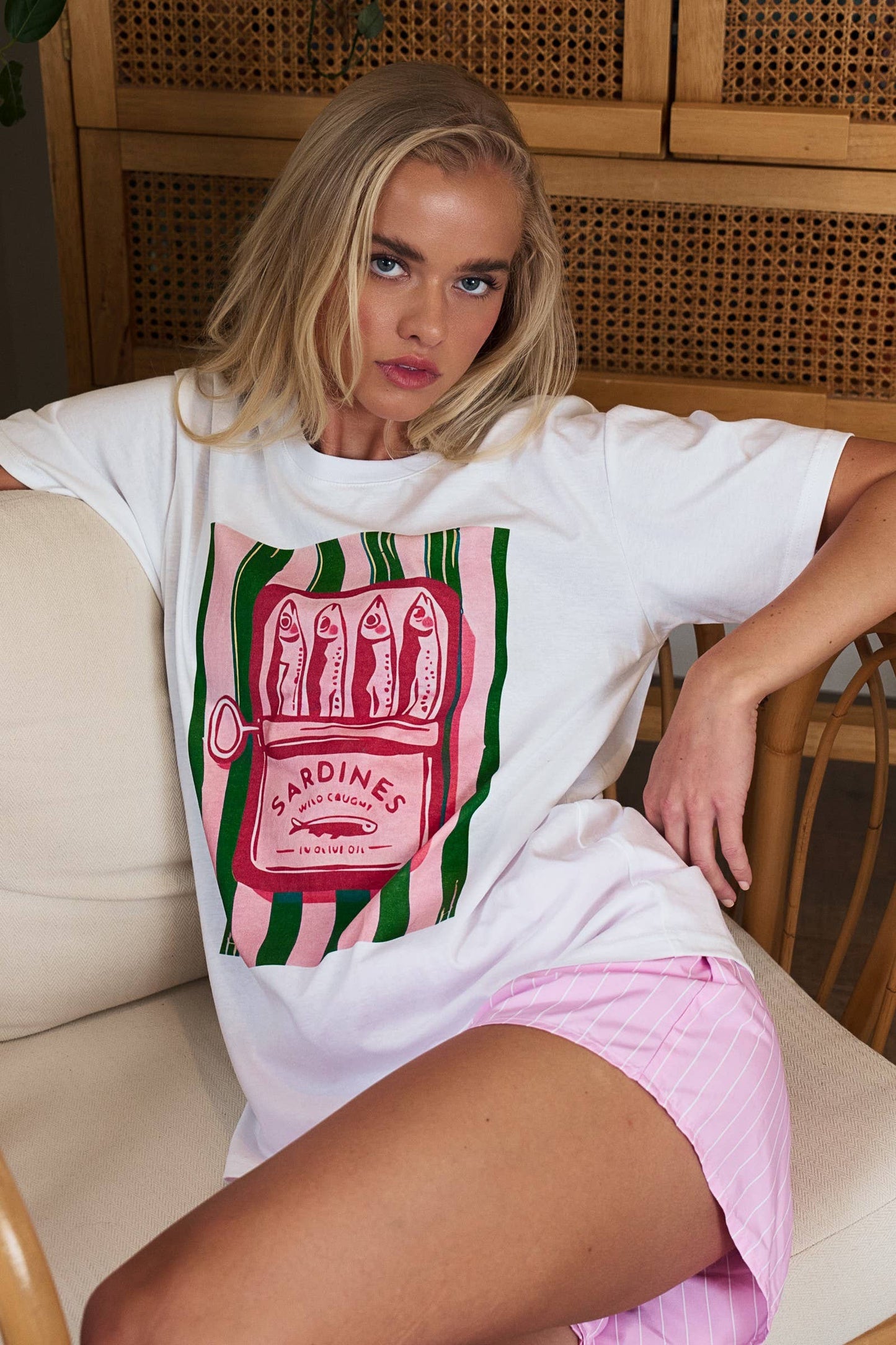 Grace Tee and Striped Shorts Set