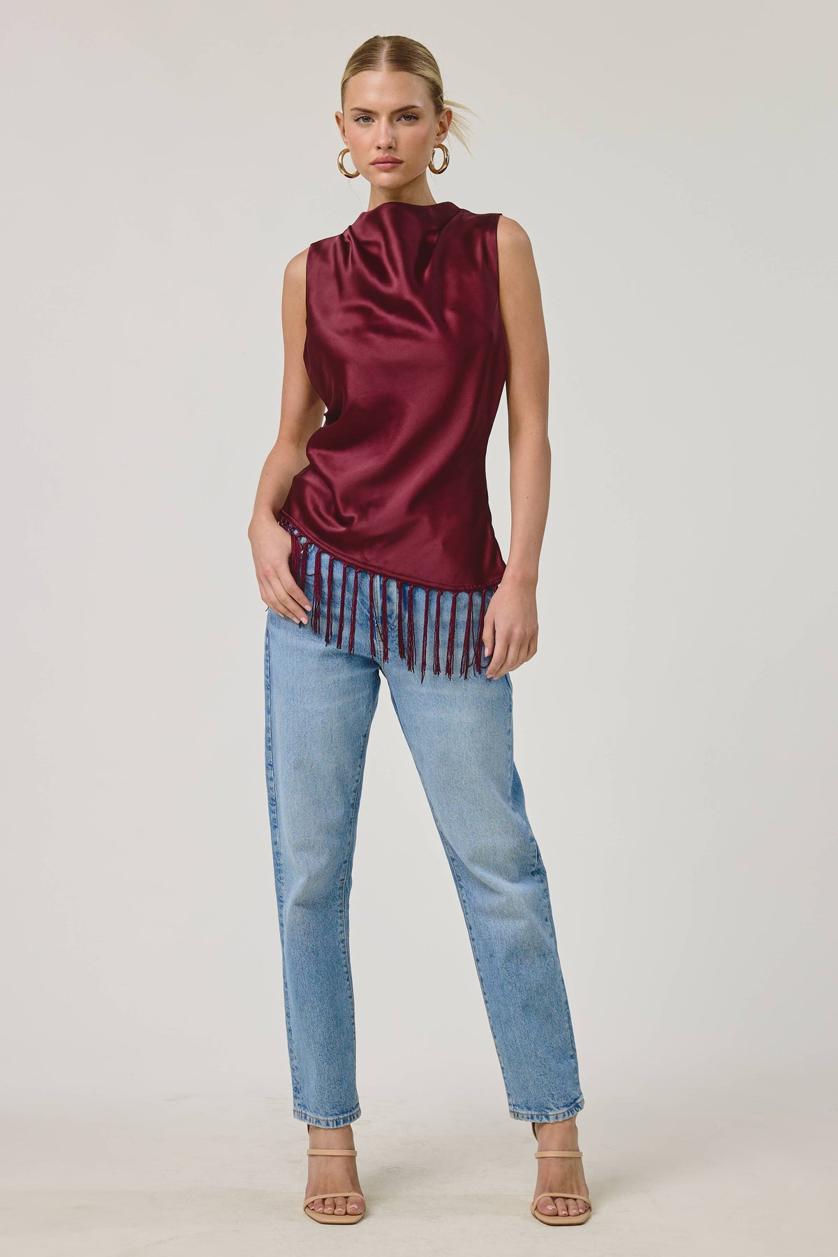 Marais Satin Fringe Top