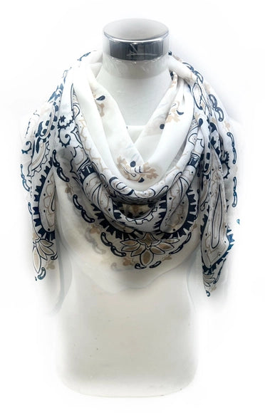 Large Square Bandana Pattern Scarf