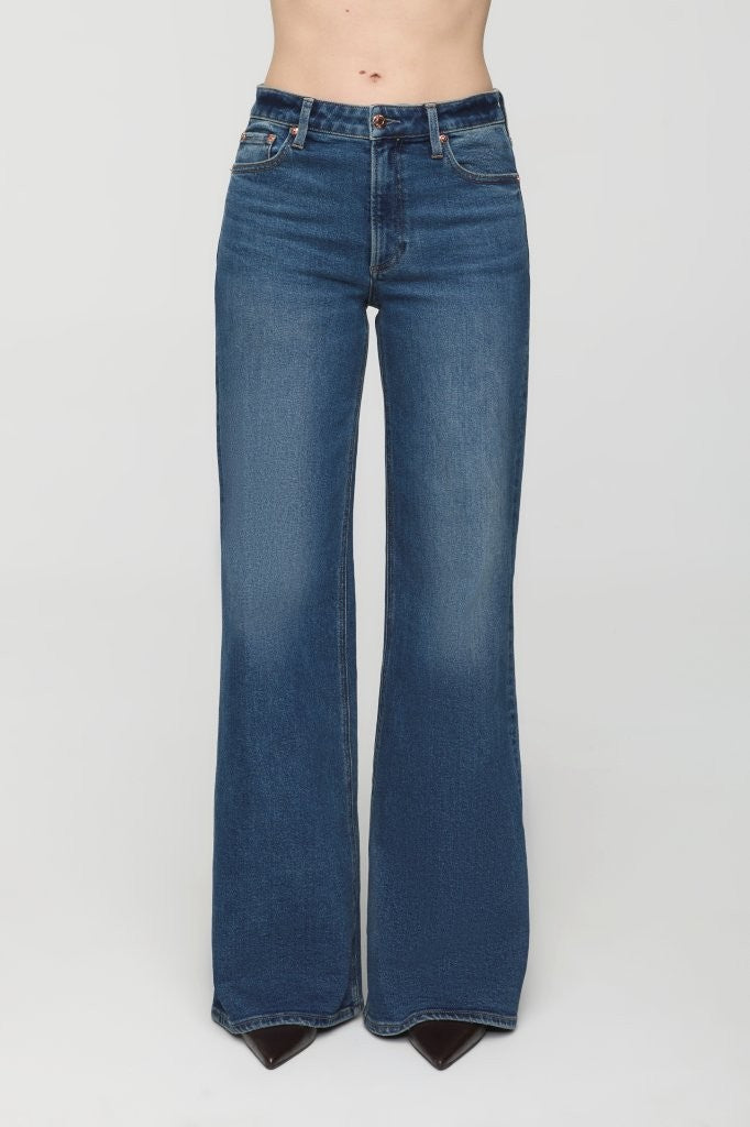 Vivian Mid Rise Wide Leg Jean