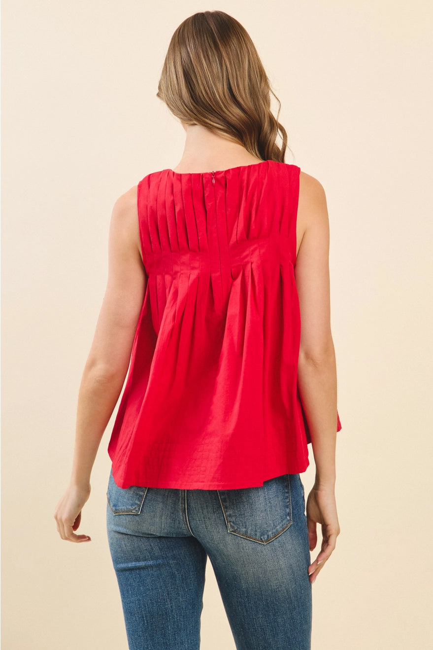 Taylor Pleated Tank