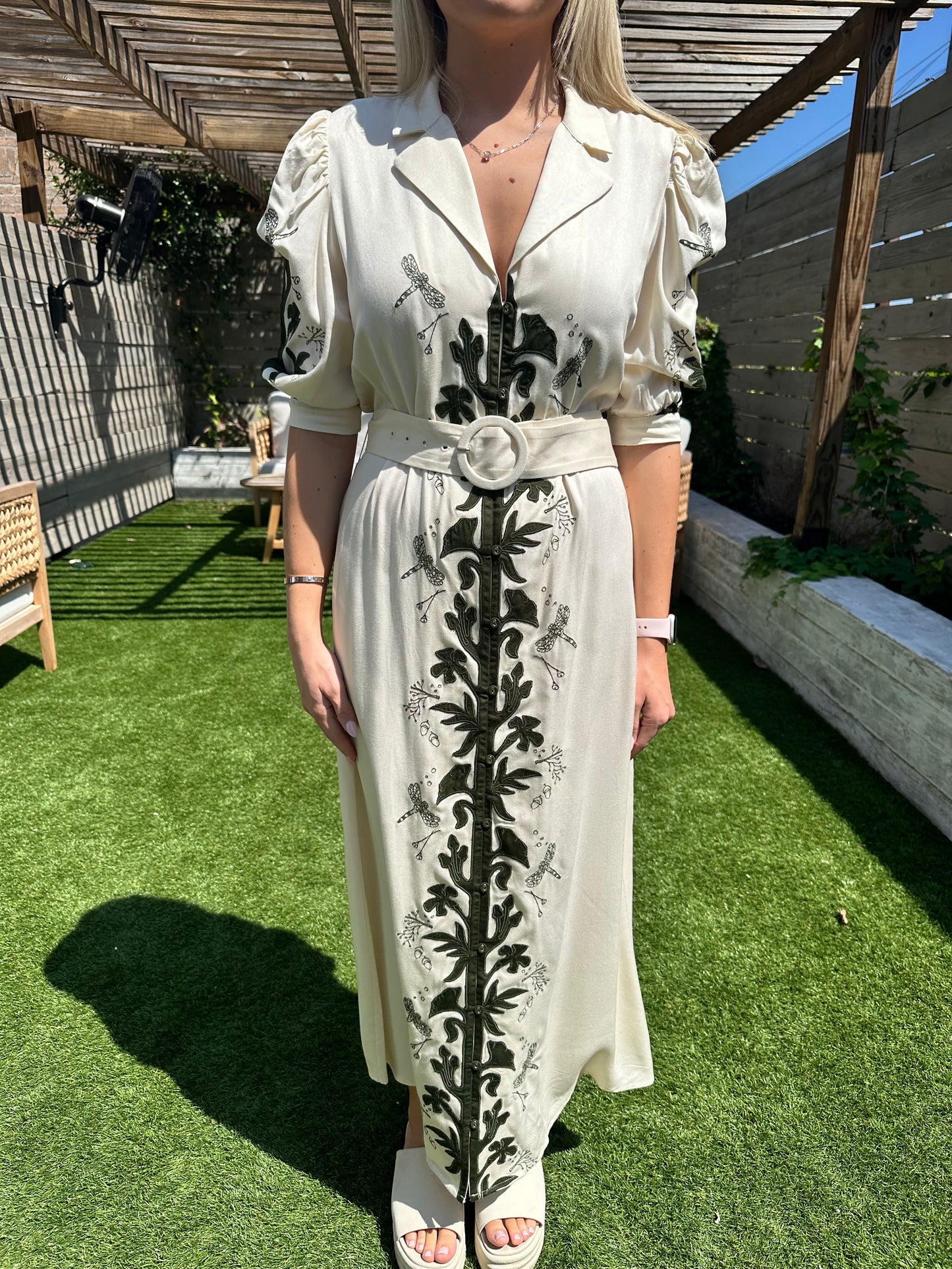 August Embroidery Long Dress