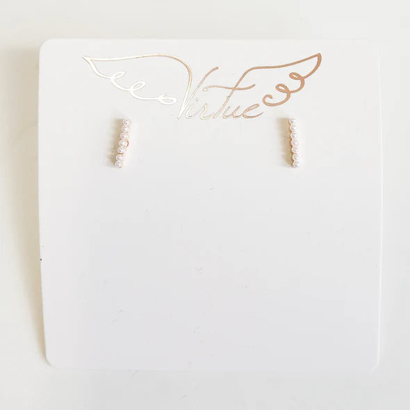 Pearl Bar Studs