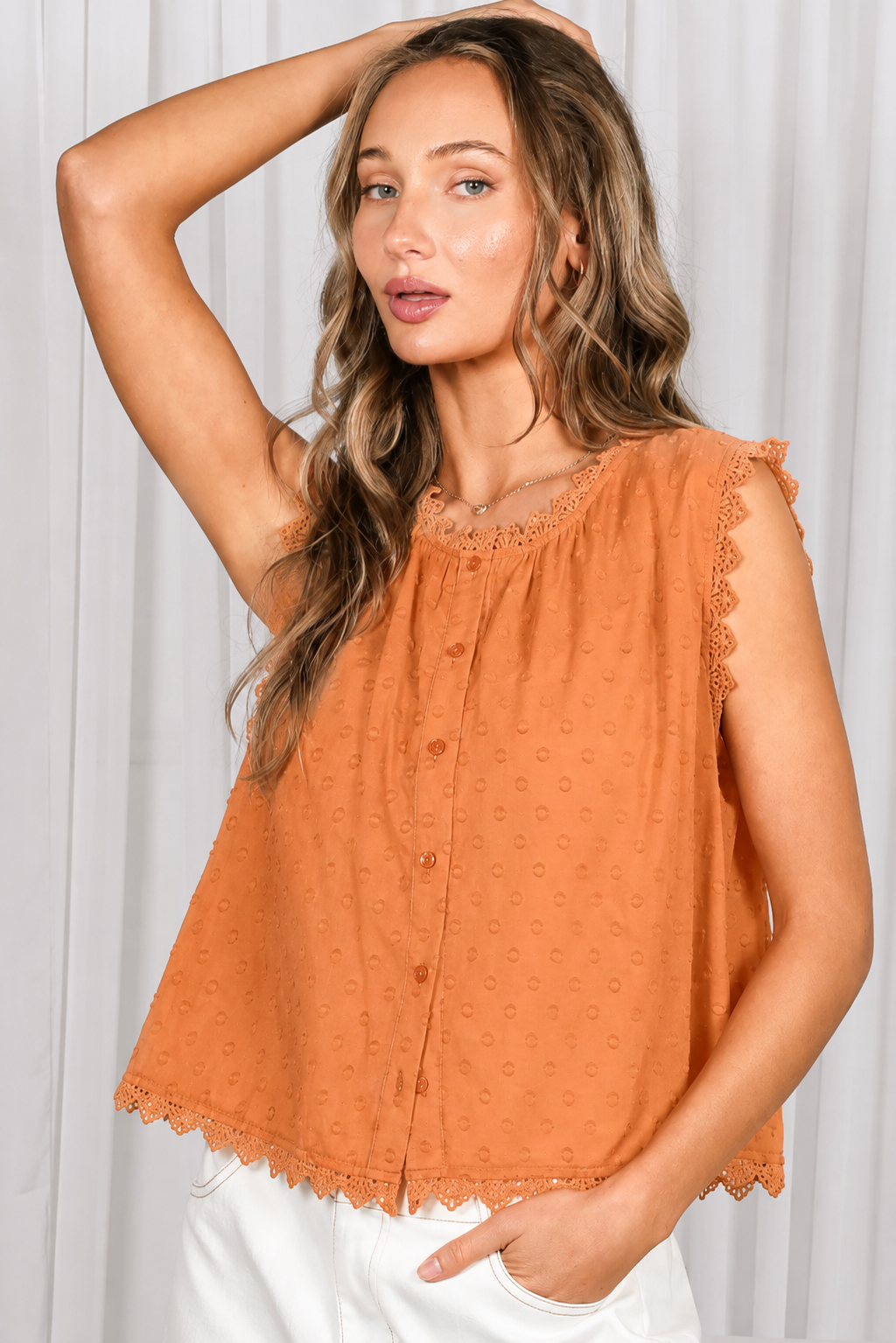 Mags Lace Edge Top