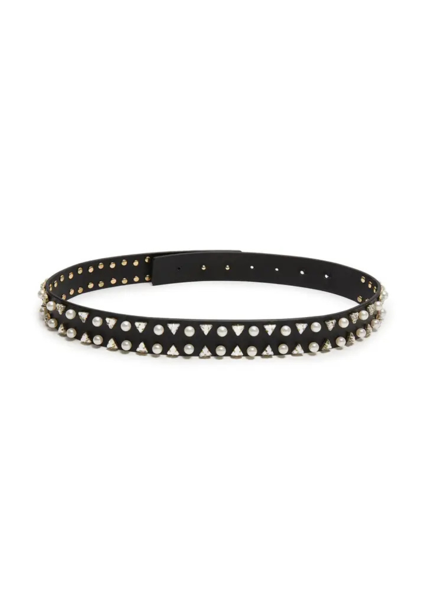 Crystal Pearl Leather Belt