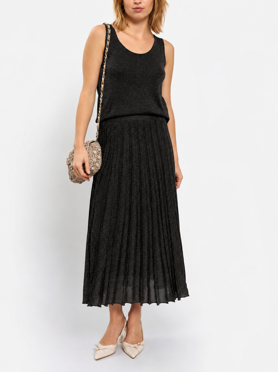 Gala Long Pleated Skirt