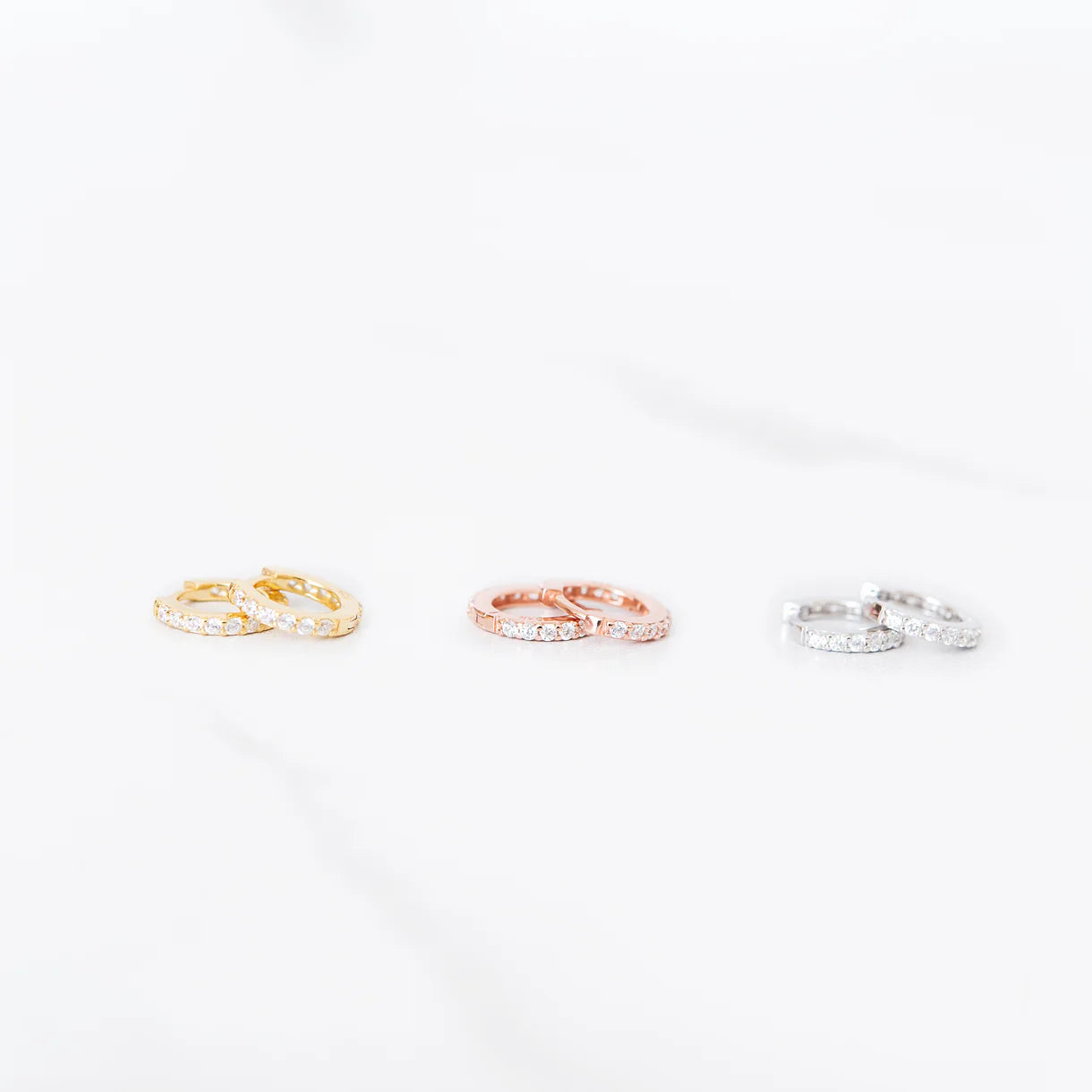 Golden Thread CZ Huggies