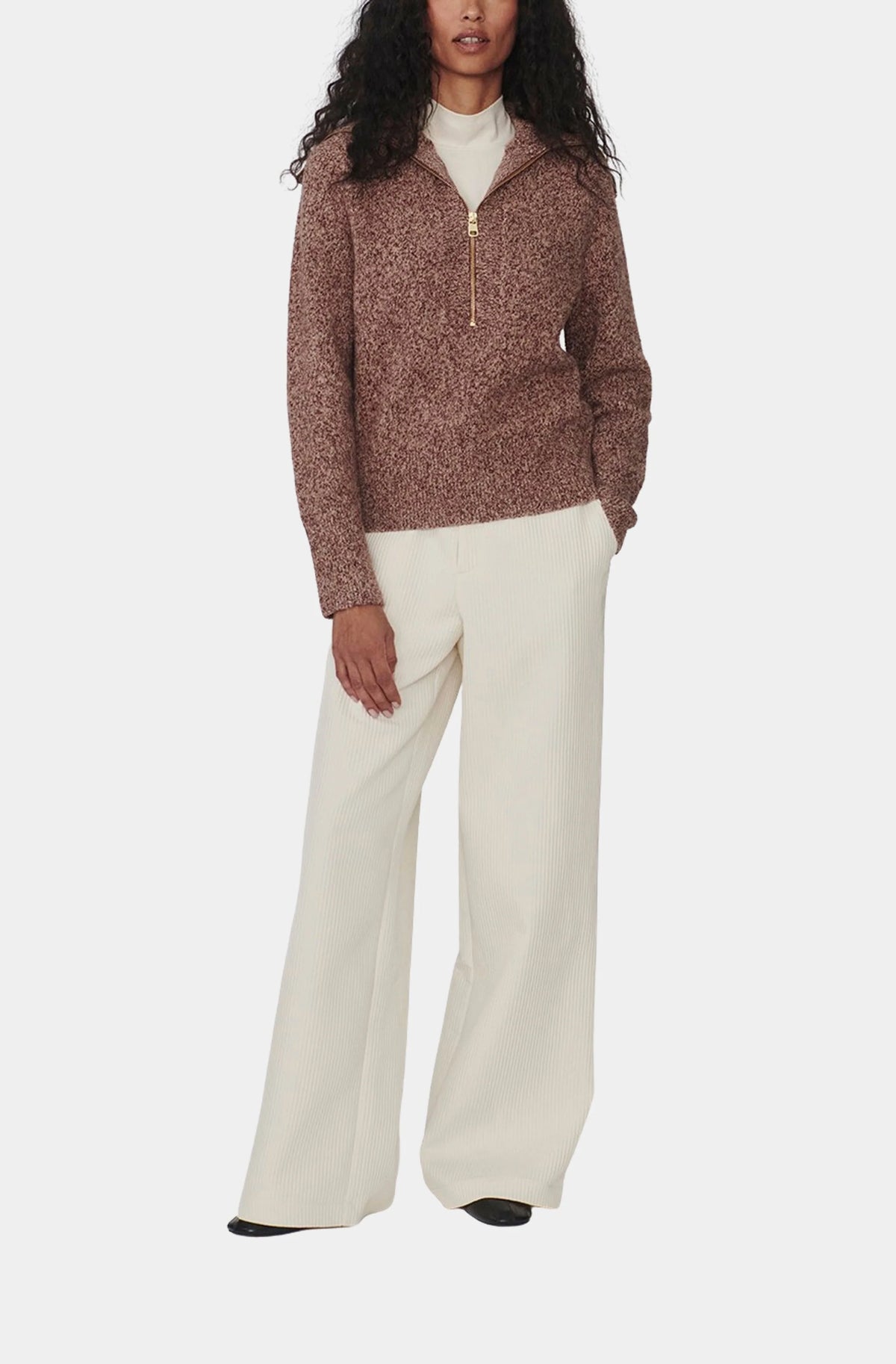 Sherida Half-Zip Knit Sweater