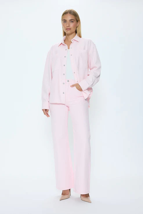 Elin Fluid Denim Shacket