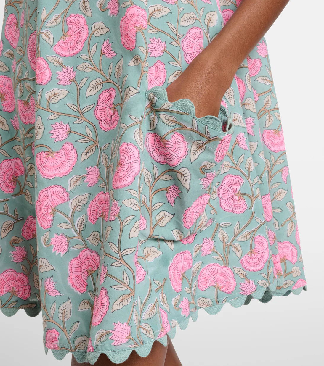 Floral Print V-Back Dress