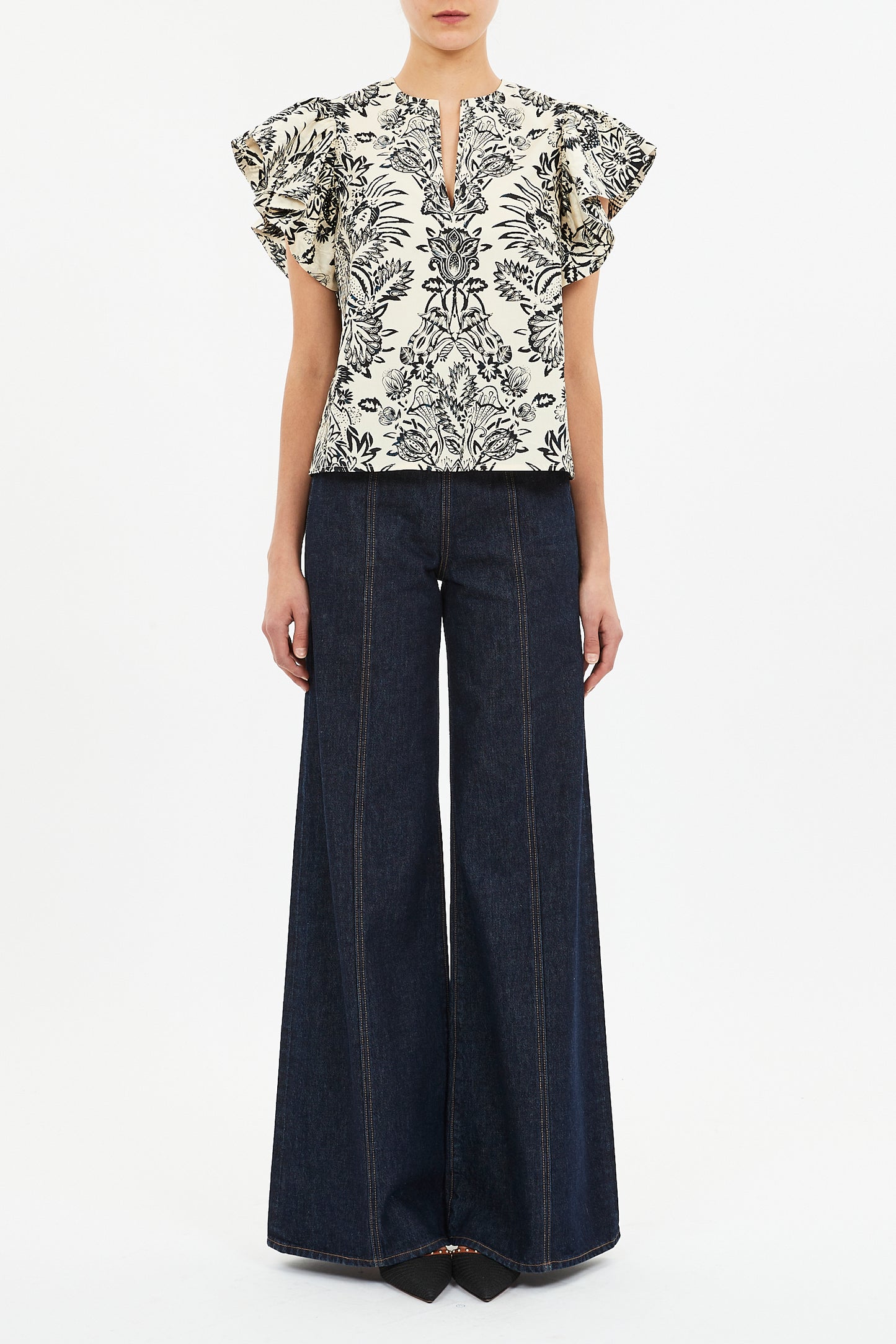 Severine Flutter Sleeve Top