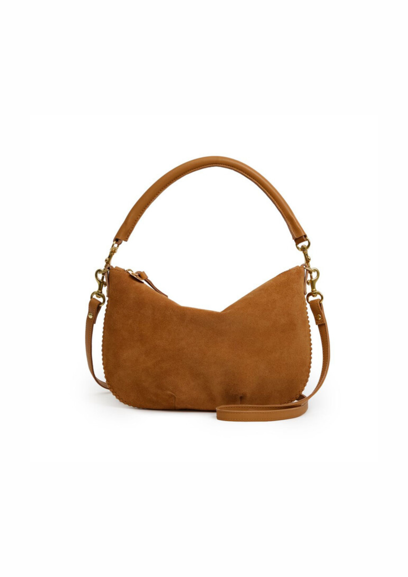 Petit Moyen Messenger - Suede w/ Whipstitch