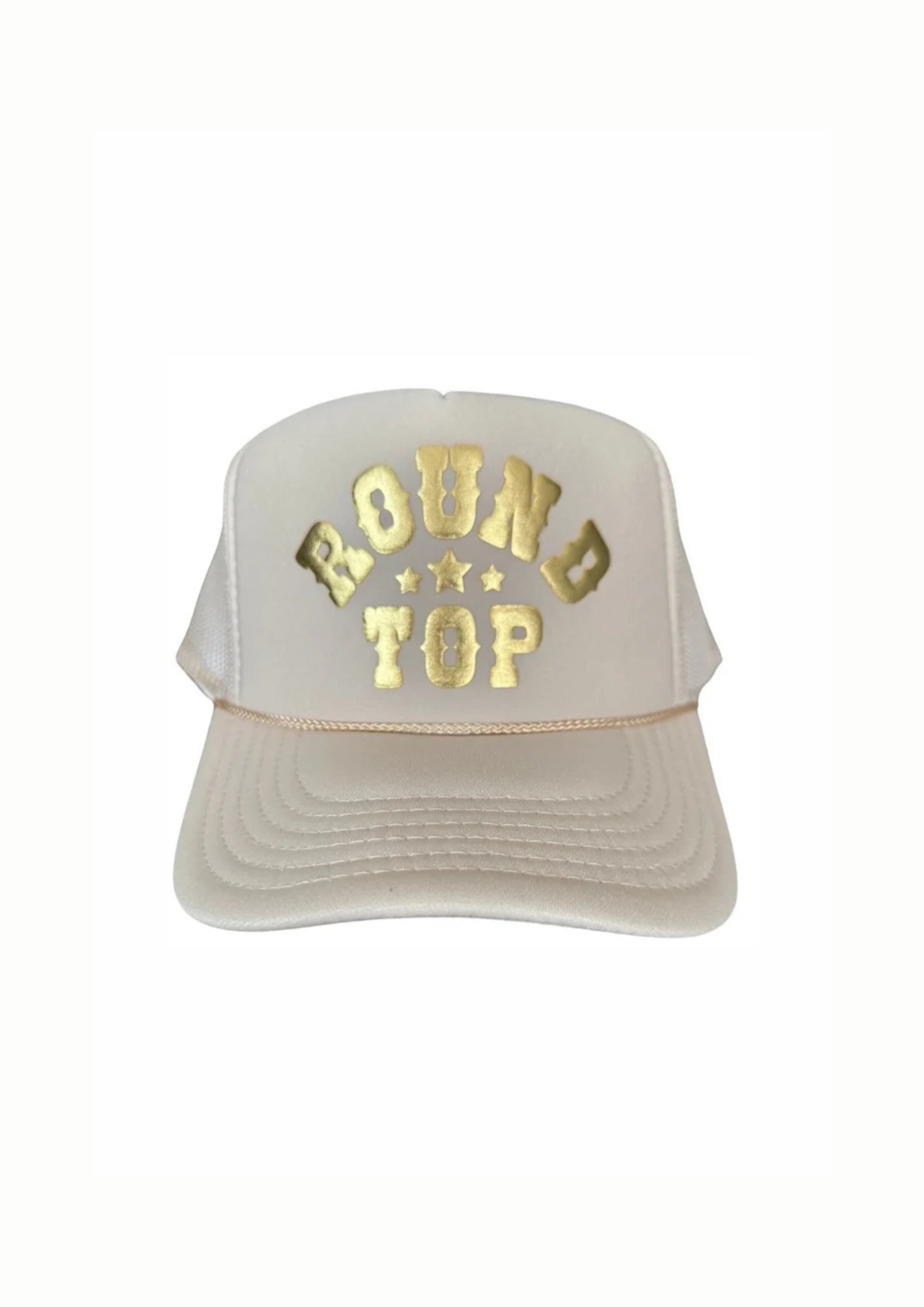 Round Top Trucker Hat - Retro Print