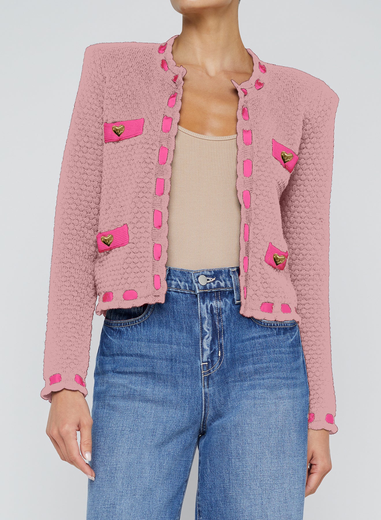 Astor Contrast Trim Cardigan – Frock Shop