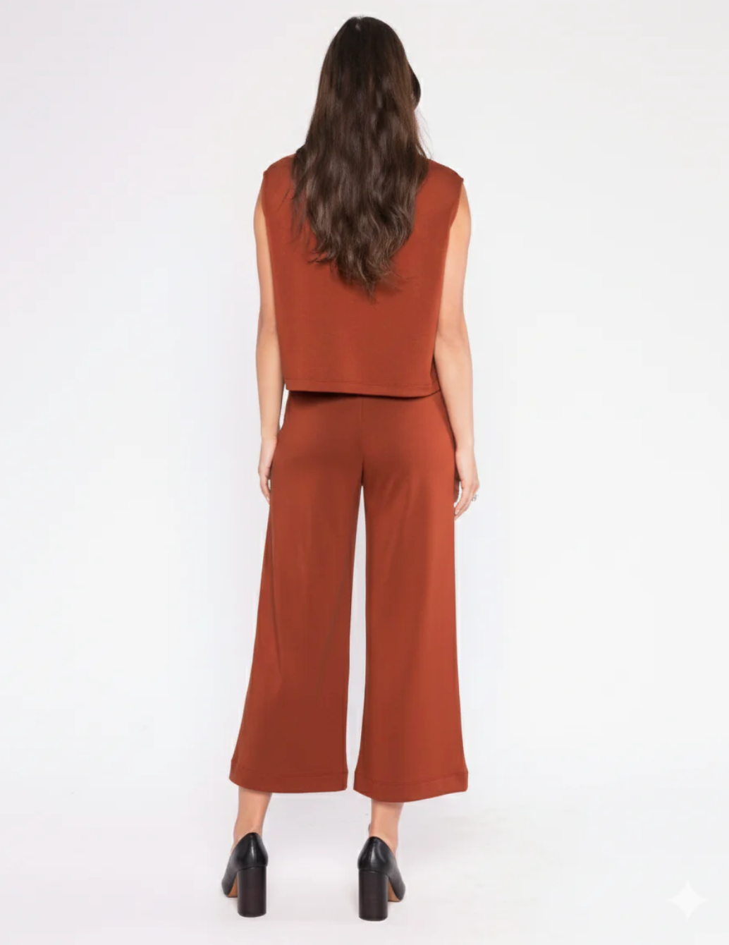 Scuba Cropped Wide Leg Pant