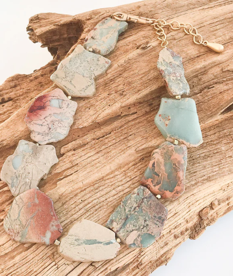 Gemstone Slab Necklace