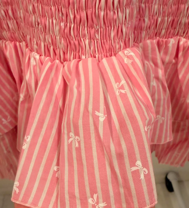 Lola Girls Pink Stripe Dress