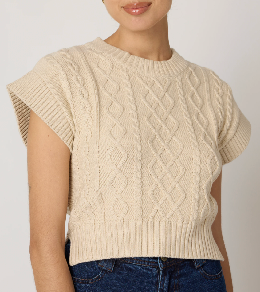 Gigi Cropped Sweater Vest