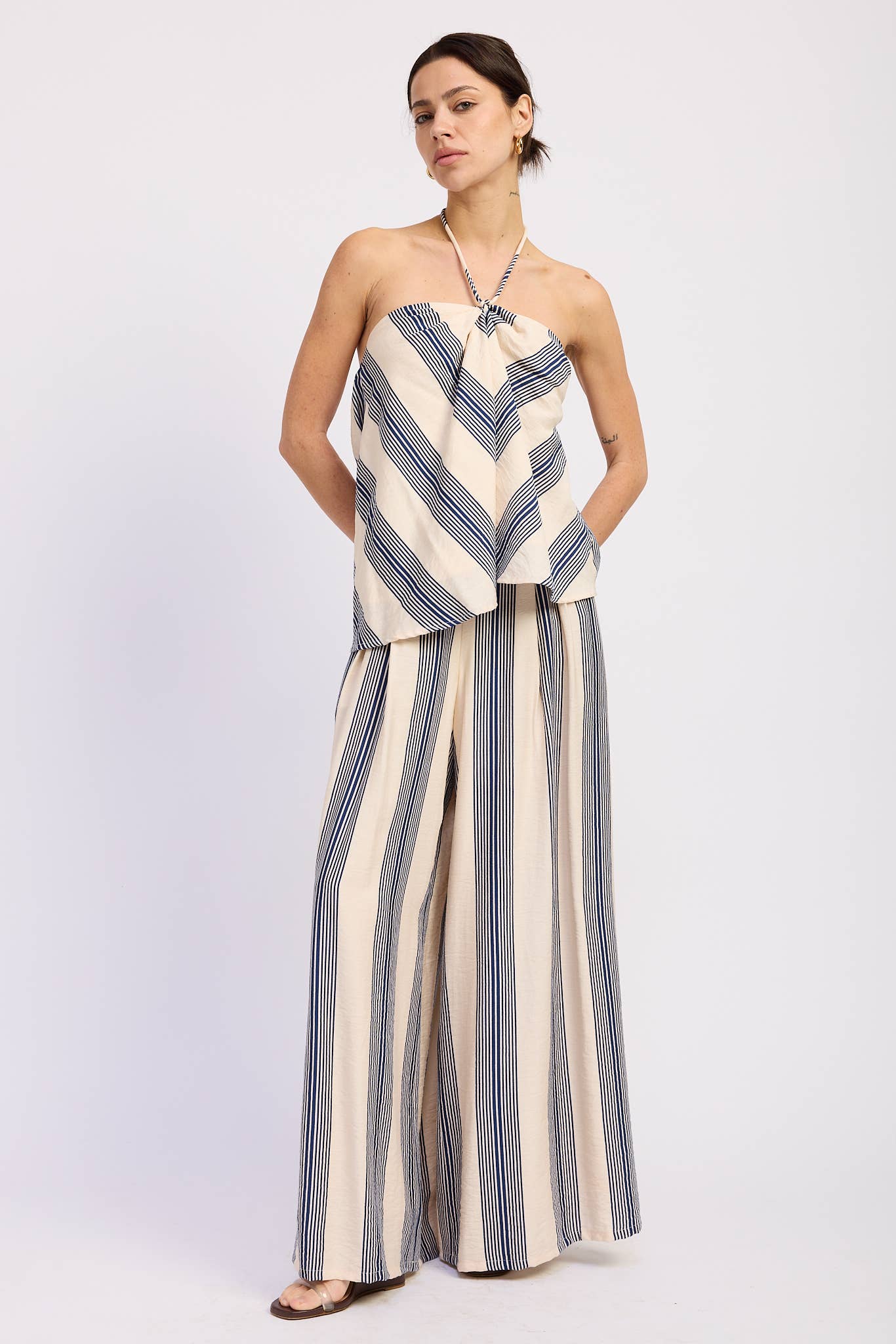 Julia Colorblock Wide Leg Pants