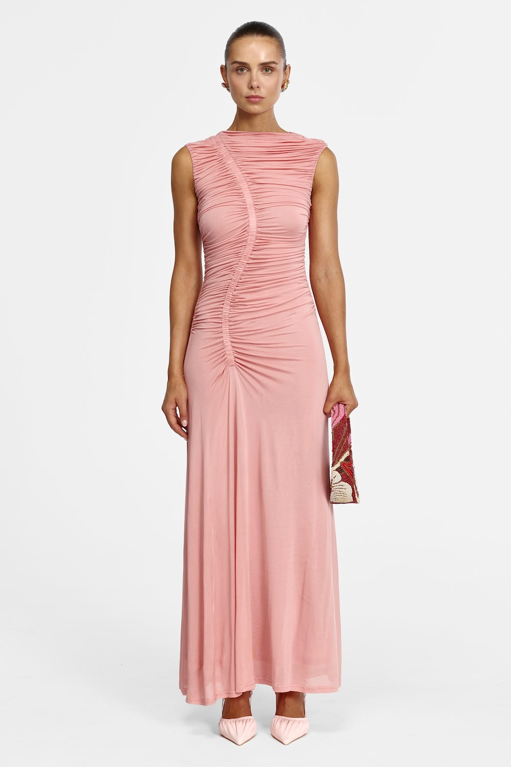 acler dresses Women's Gillan Maxi Dress For Viscose - Pink Strapless Waist size:44 summer-basics Red Dress Bodycon Dress 53% linen