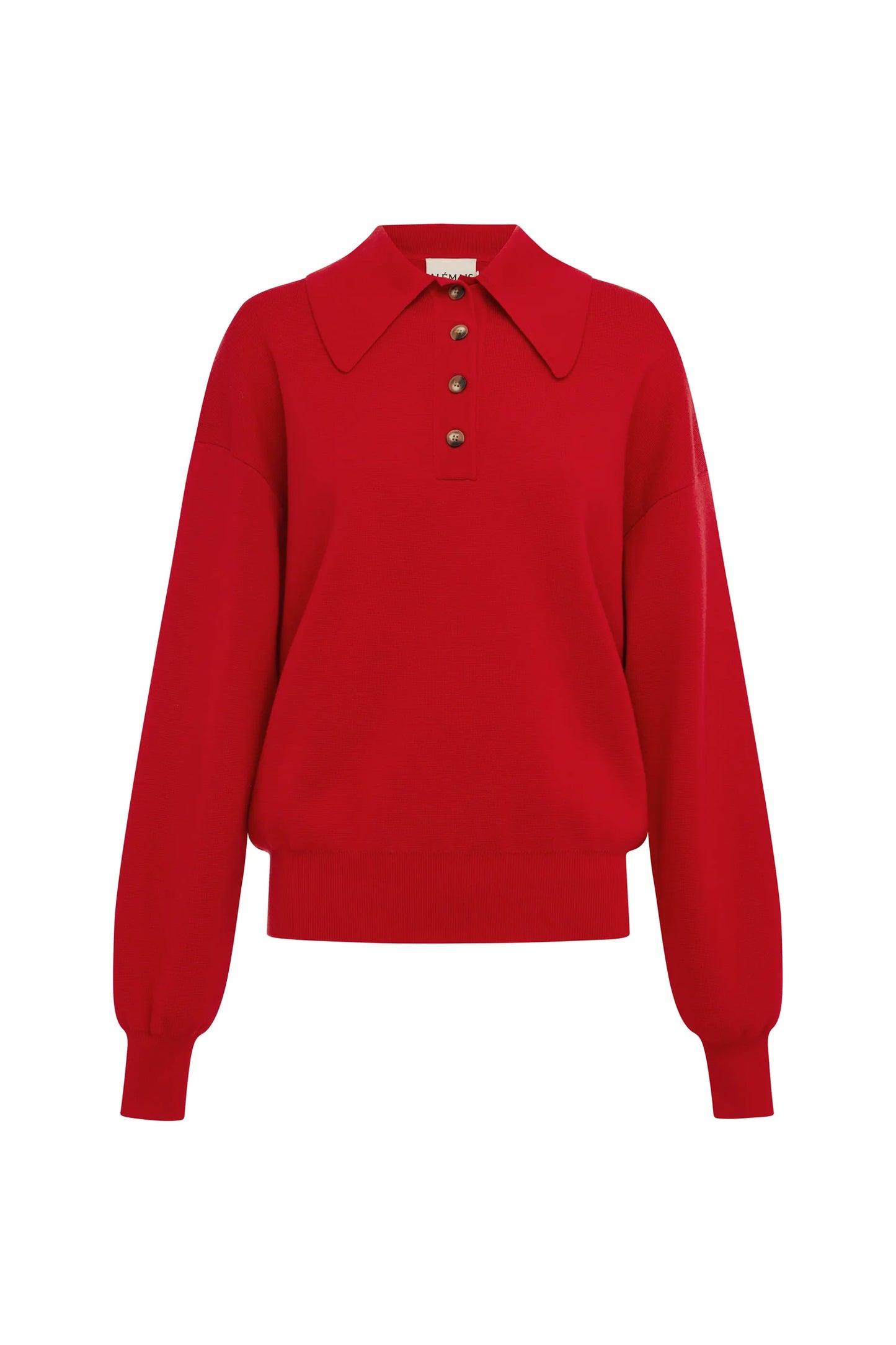 Rocky Knit Polo Cherry