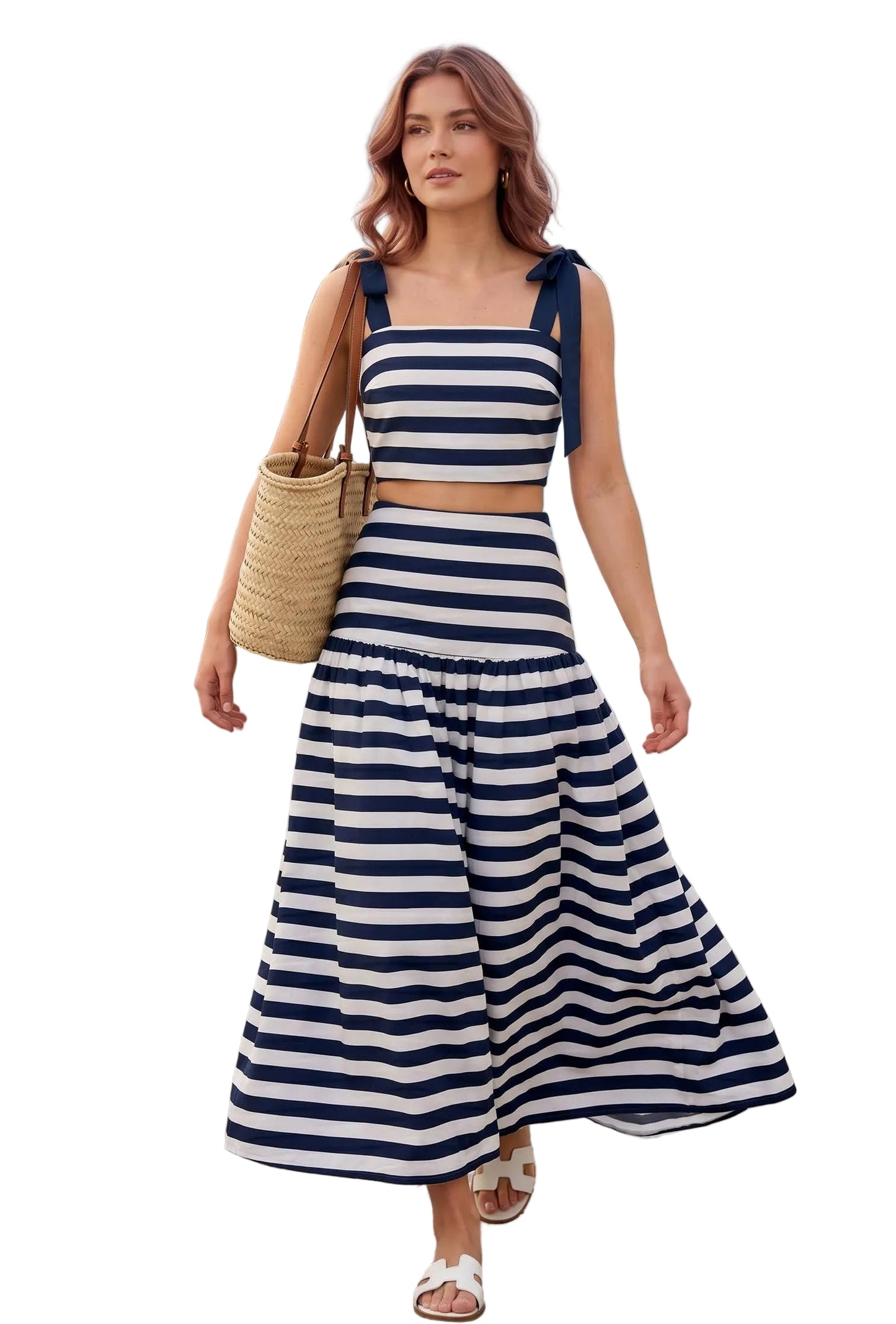 Macie Striped Skirt Set