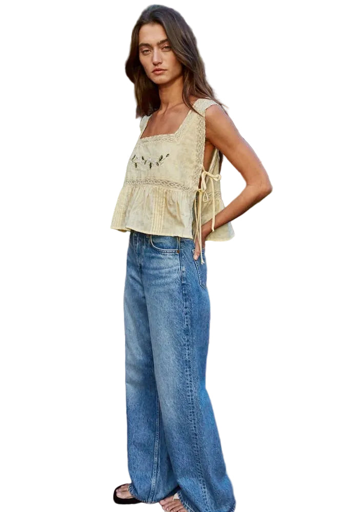 Sasha Floral Embroidery Top