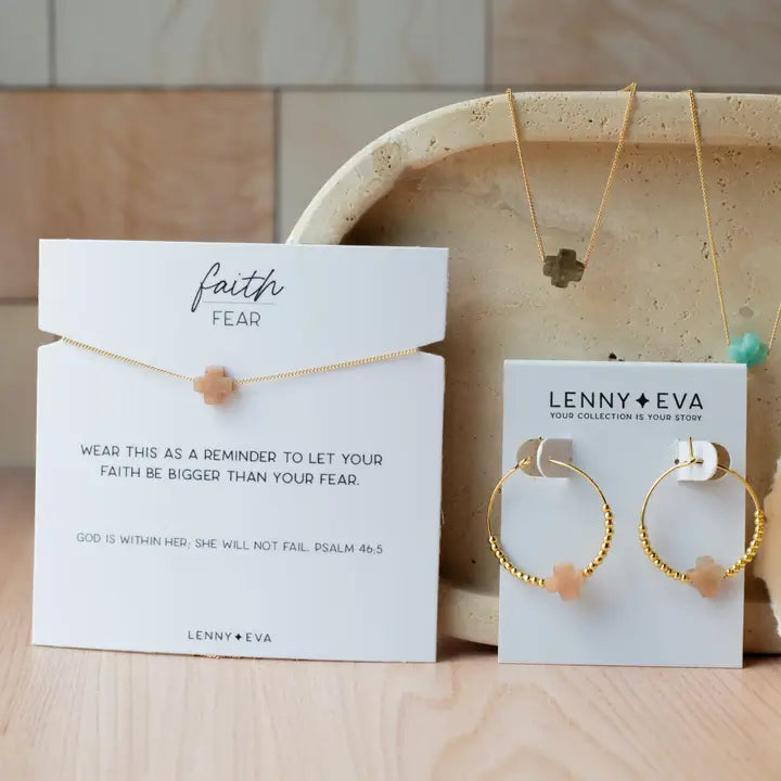 Faith Over Fear Cross Necklace