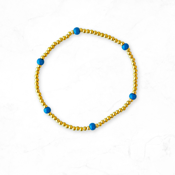 Gold Seed Bead Stacking Bracelet