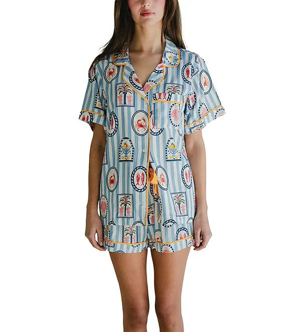 Amalfi Pajama Shorts Set