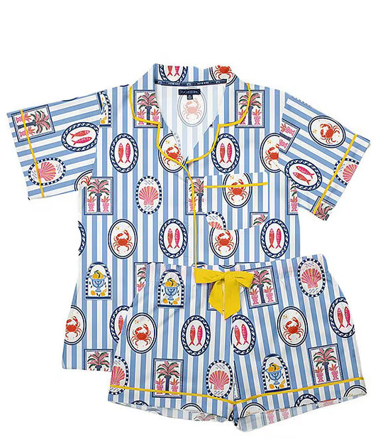 Amalfi Pajama Shorts Set
