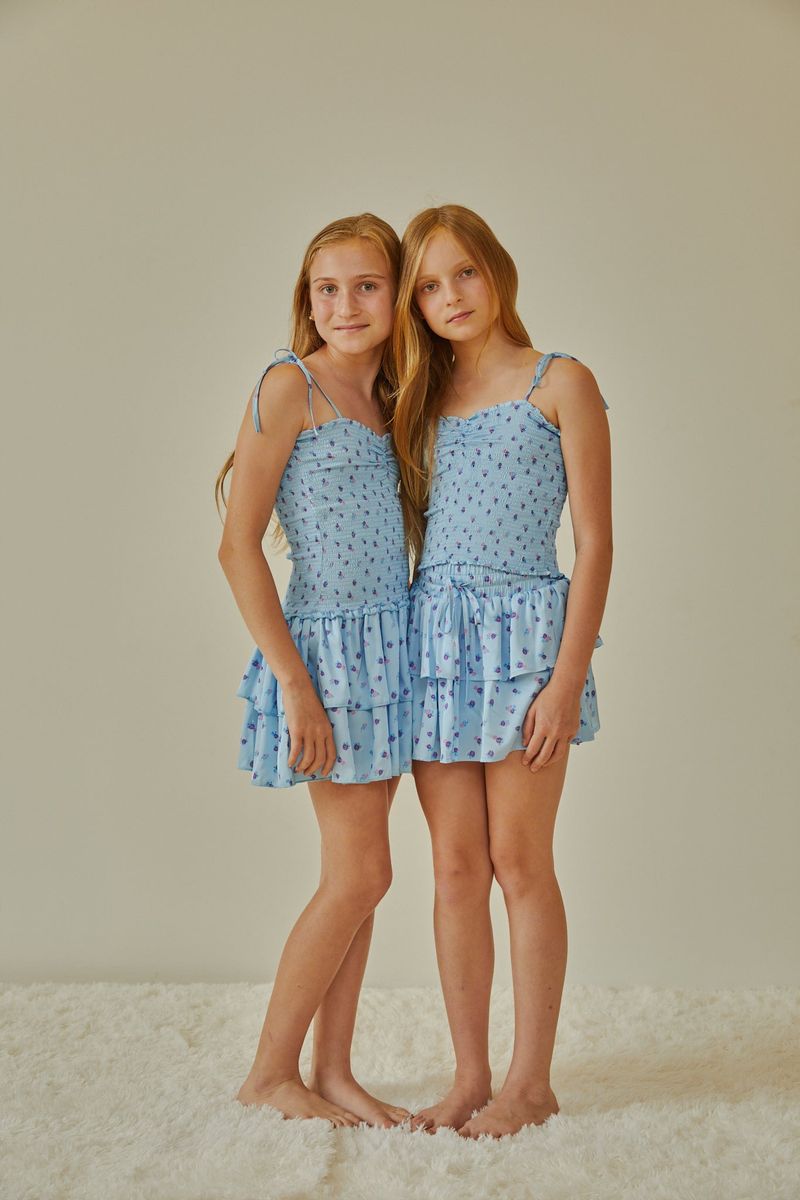 Girls Lola Smocked Ruffle Dress