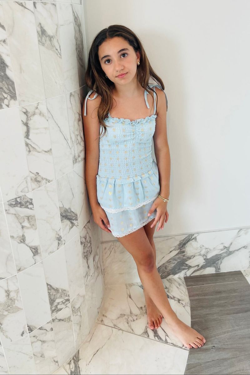 Girls Lola Smocked Ruffle Dress