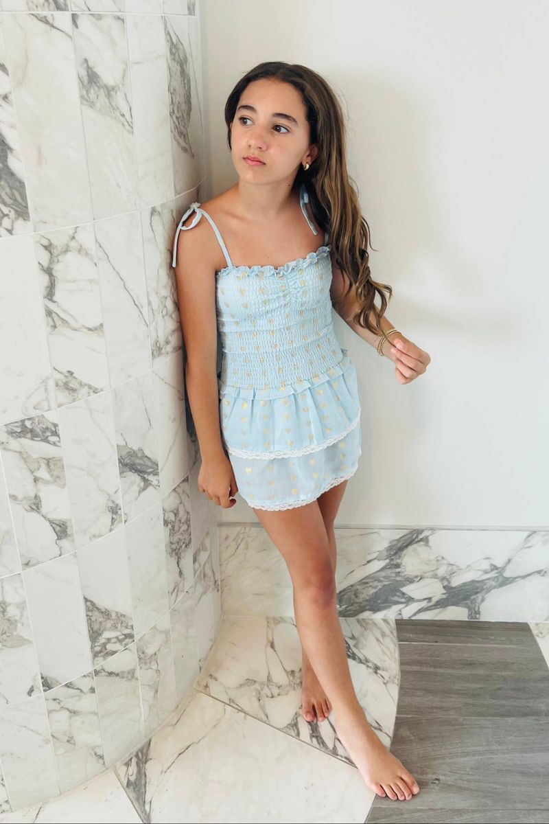 Girls Lola Smocked Ruffle Dress