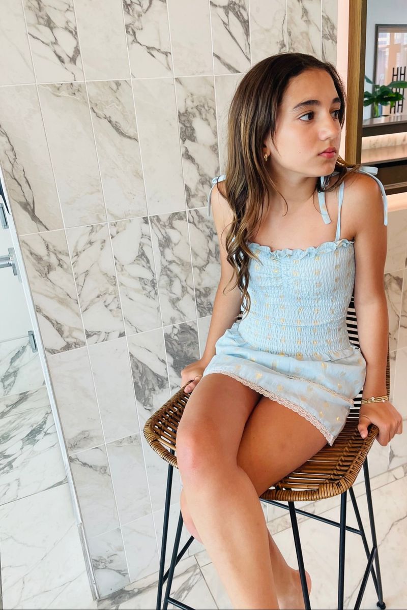 Girls Lola Smocked Ruffle Dress