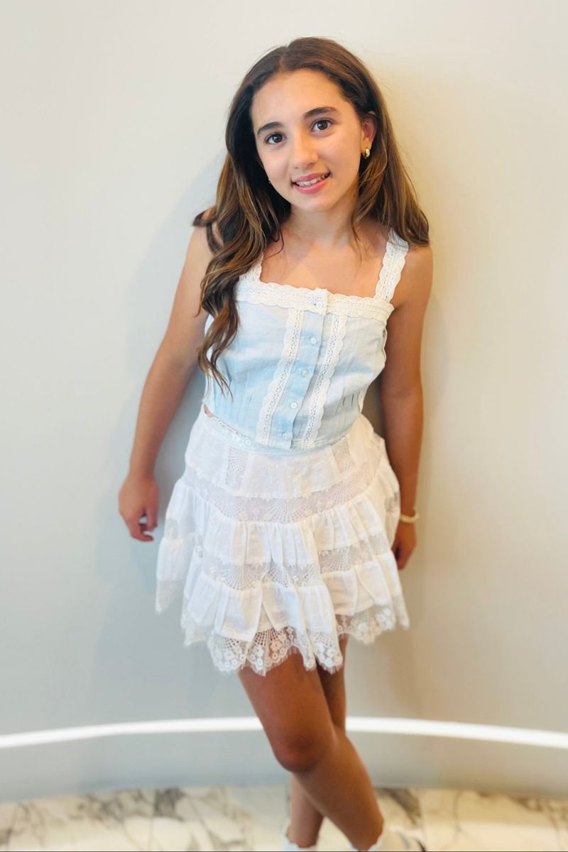 Girls Skylar Heart Tank Top