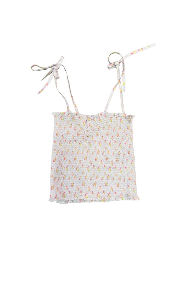 Girls Georgia Satin Smocked Top
