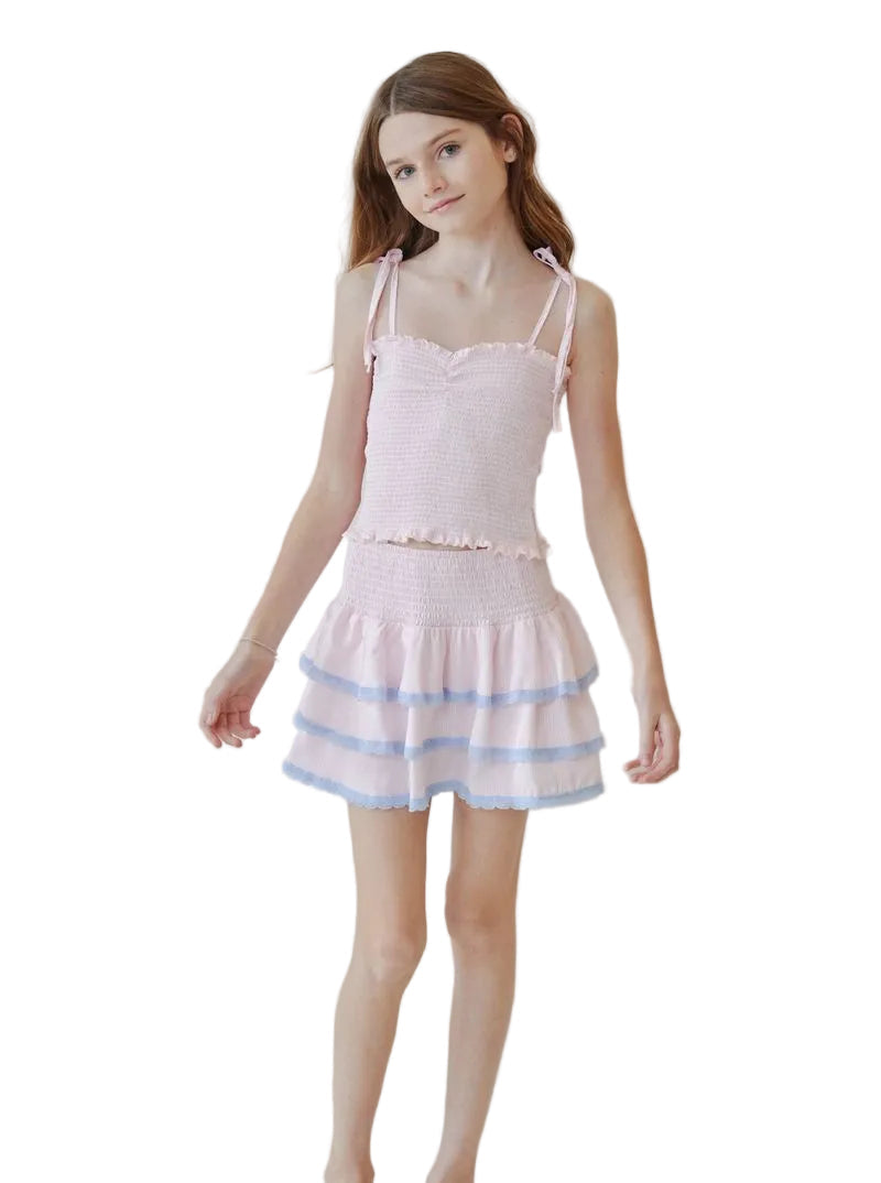Girls Gemma Satin Mini Skirt